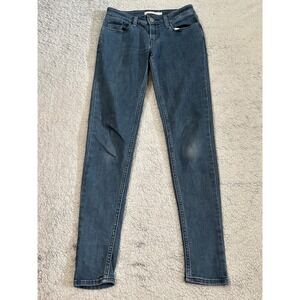 Levis 535 Super Skinny Jeans Womens 25 Dark Wash Low Rise Denim Pants